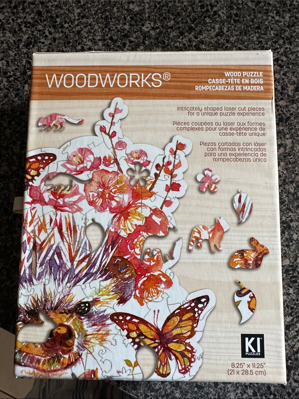 WoodWorks Colorful Hedgehog Wood Puzzle